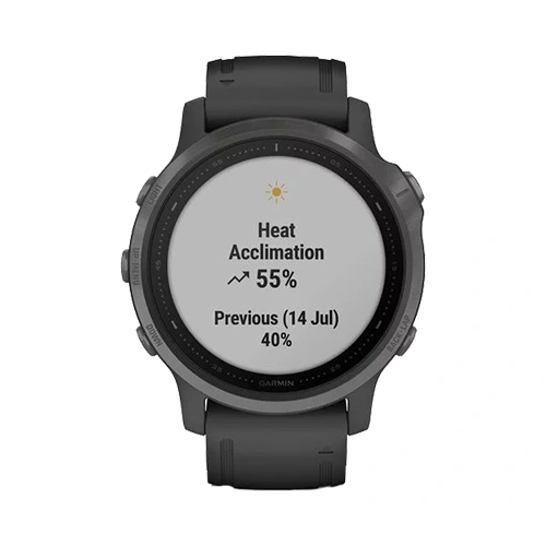 Часы Garmin Fenix 6S Sapphire серый DLC с черным ремешком
